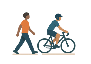 A pied - en vélo